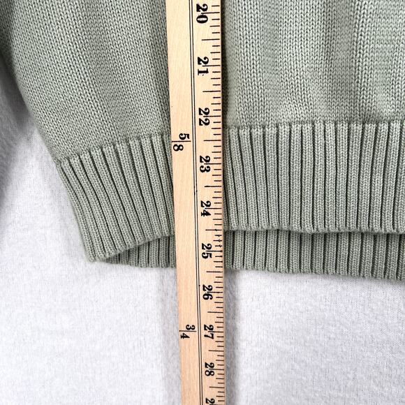 BRANDY MELVILLE Aleah Sweater Womens One Size Sage 1/4 Zip Mockneck Oversized - Picture 12 of 12